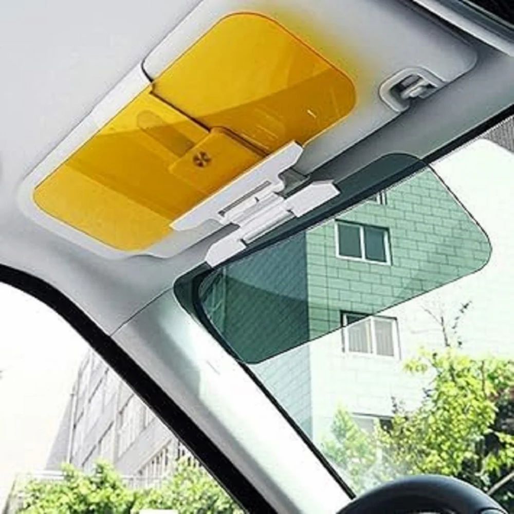 2-in-1 HD Car Sun Visor for Day & Night Vision – Anti-Glare Windshield Extender
