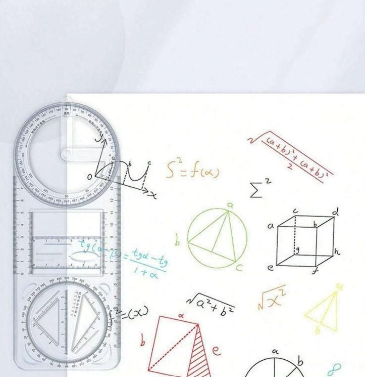 All-in-One Geometry & Angle Ruler | Perfect for School, Drawing & Office Projects