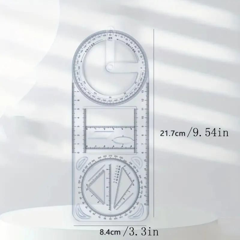 All-in-One Geometry & Angle Ruler | Perfect for School, Drawing & Office Projects