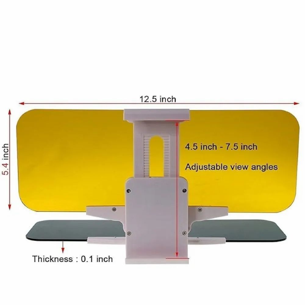 2-in-1 HD Car Sun Visor for Day & Night Vision – Anti-Glare Windshield Extender