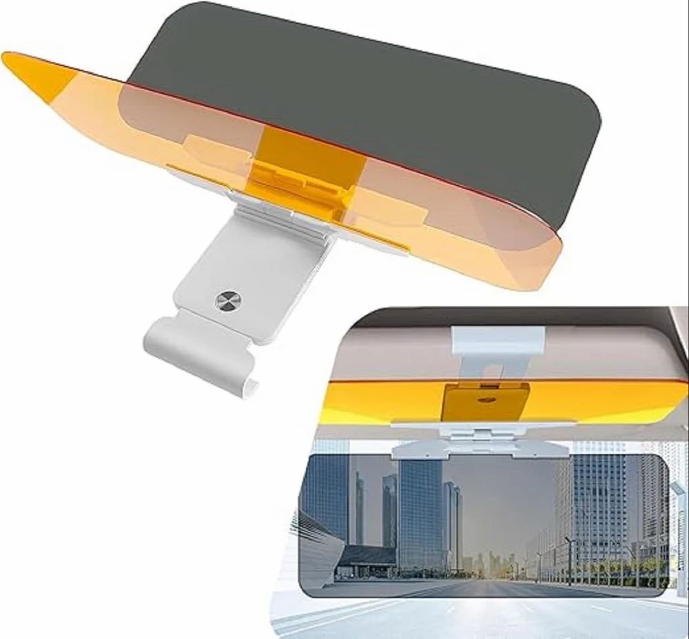 2-in-1 HD Car Sun Visor for Day & Night Vision – Anti-Glare Windshield Extender
