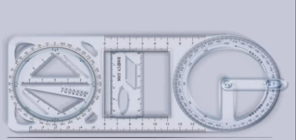 All-in-One Geometry & Angle Ruler | Perfect for School, Drawing & Office Projects