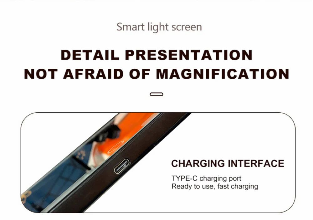 Rechargeable Car Visor Vanity Mirror with LED Lights – Touch Control