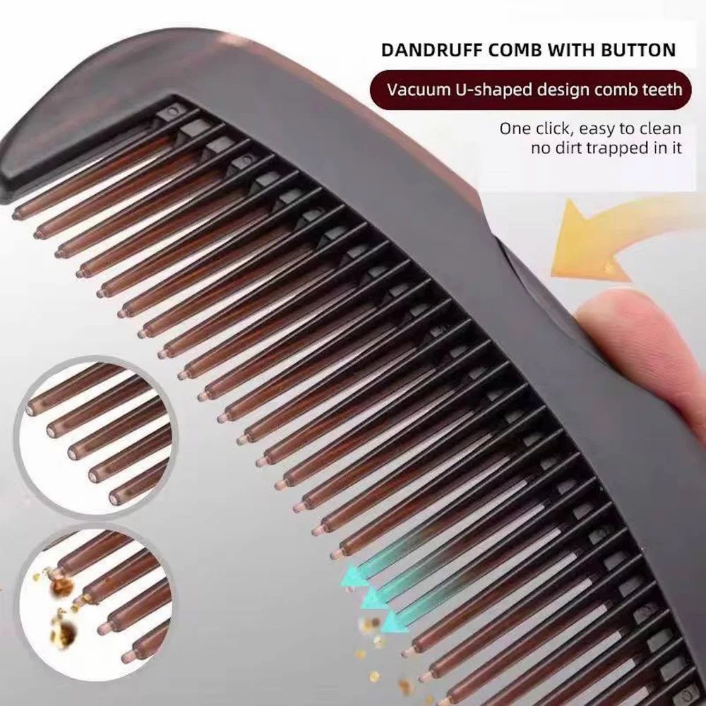 2-in-1 Dandruff & Lice Removal Comb – Stainless Steel Anti-Nit Hair Scalp Cleaner for Adults & Kids