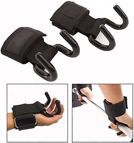 Heavy-Duty Weight Lifting Hooks – Dual Gear Grip, Adjustable Wrist Support, Men & Women