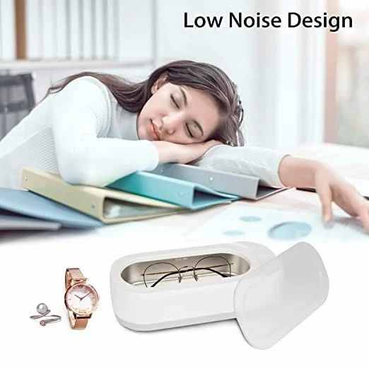 Mini Ultrasonic Jewelry Cleaner – Portable Sonic Cleaning Machine for Rings, Glasses & Coins