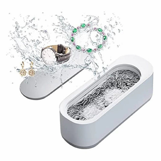 Mini Ultrasonic Jewelry Cleaner – Portable Sonic Cleaning Machine for Rings, Glasses & Coins