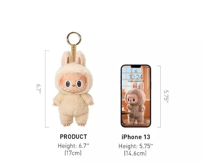 Labubu Plush Doll | Soft Collectible Toy Keychain | Random Design Cartoon Figure