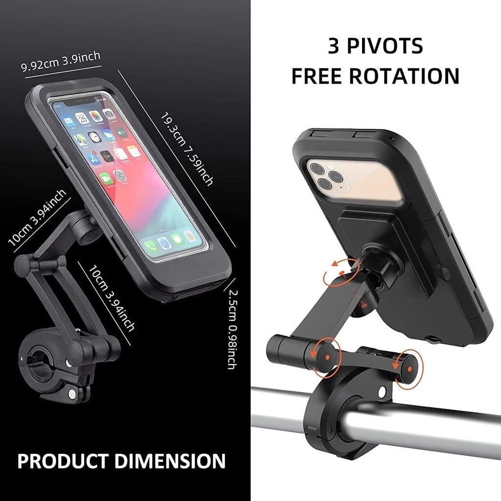 Waterproof Mobile Phone Holder for Bike & Cycle – Touch-Friendly Pouch & 360° Rotation
