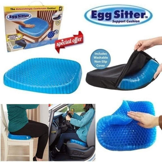 Egg Sitting Gel Flex Cushion Seat Sitter | Orthopedic Gel Seat Cushion for Comfort & Support