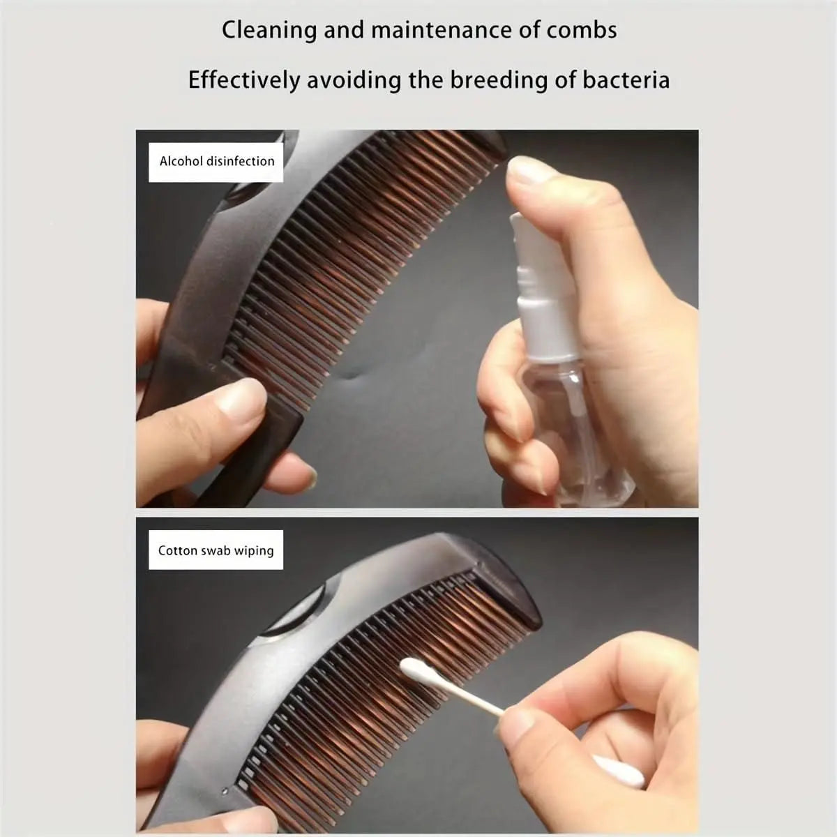 2-in-1 Dandruff & Lice Removal Comb – Stainless Steel Anti-Nit Hair Scalp Cleaner for Adults & Kids