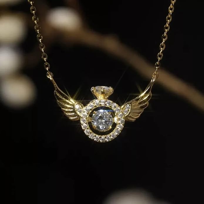 Rose Gold Angel Wings Pendant Chain – A Symbol of Elegance & Protection