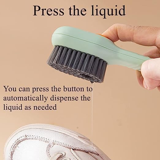 Soap Dispensing Shoe Brush with Handle – Effortless Scrubbing & Cleaning(Pack of 2)