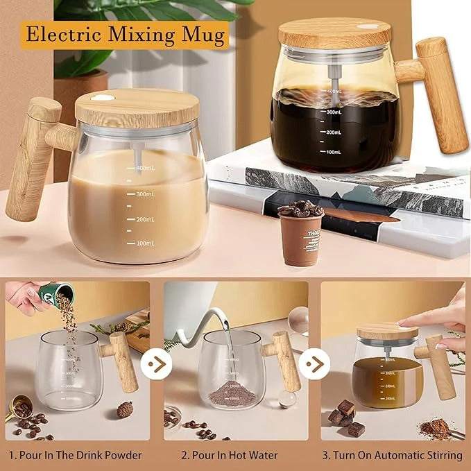 Self-Stirring Electric Mug – Multipurpose Automatic Mixer