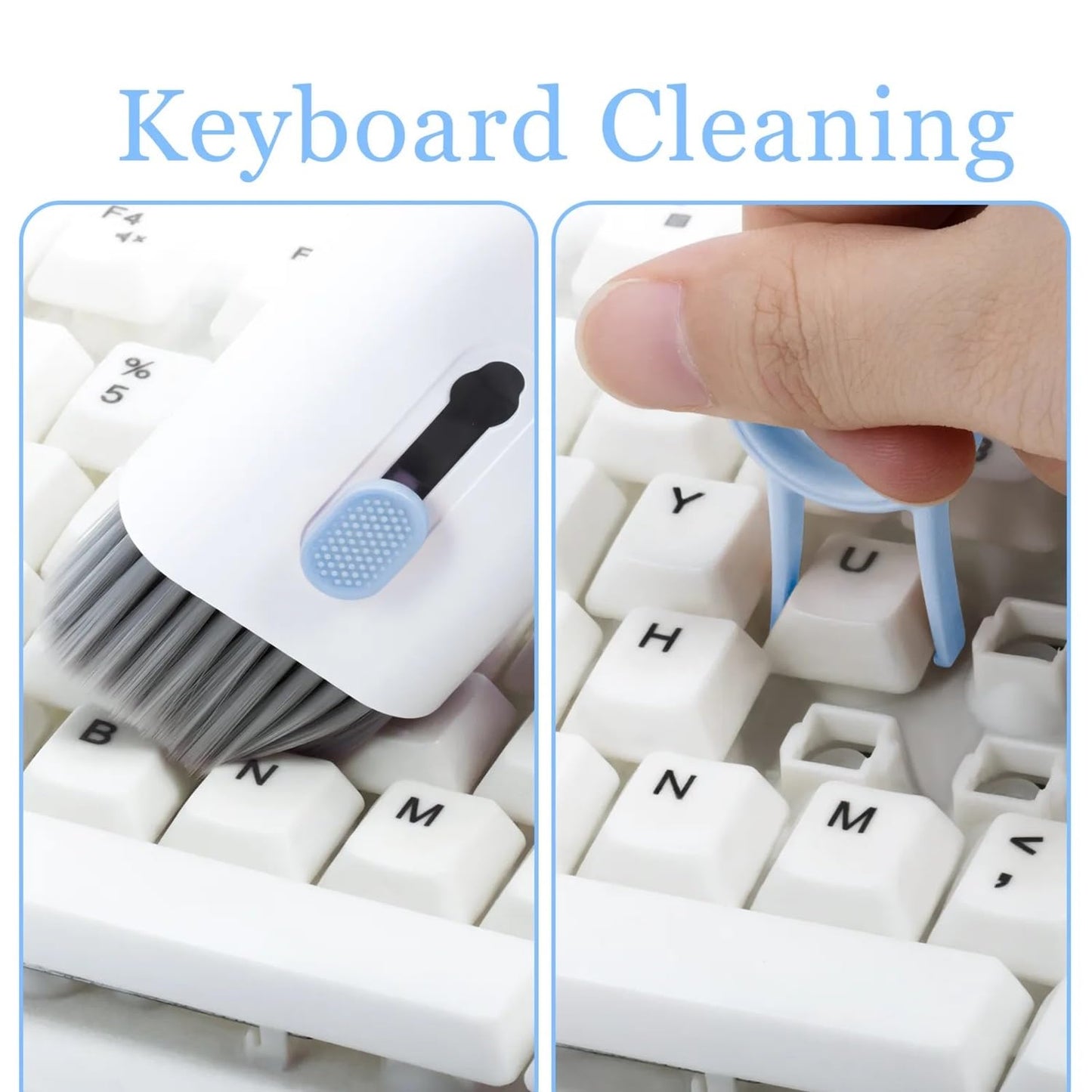 7 in 1 Electronics Cleaning Kit – Keyboard, Monitor, AirPods & More | Dust Brush, Cleaner Pen, Key Puller & Spray Bottle