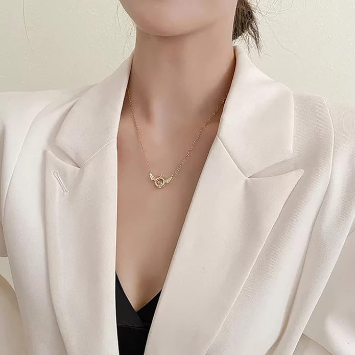 Rose Gold Angel Wings Pendant Chain – A Symbol of Elegance & Protection