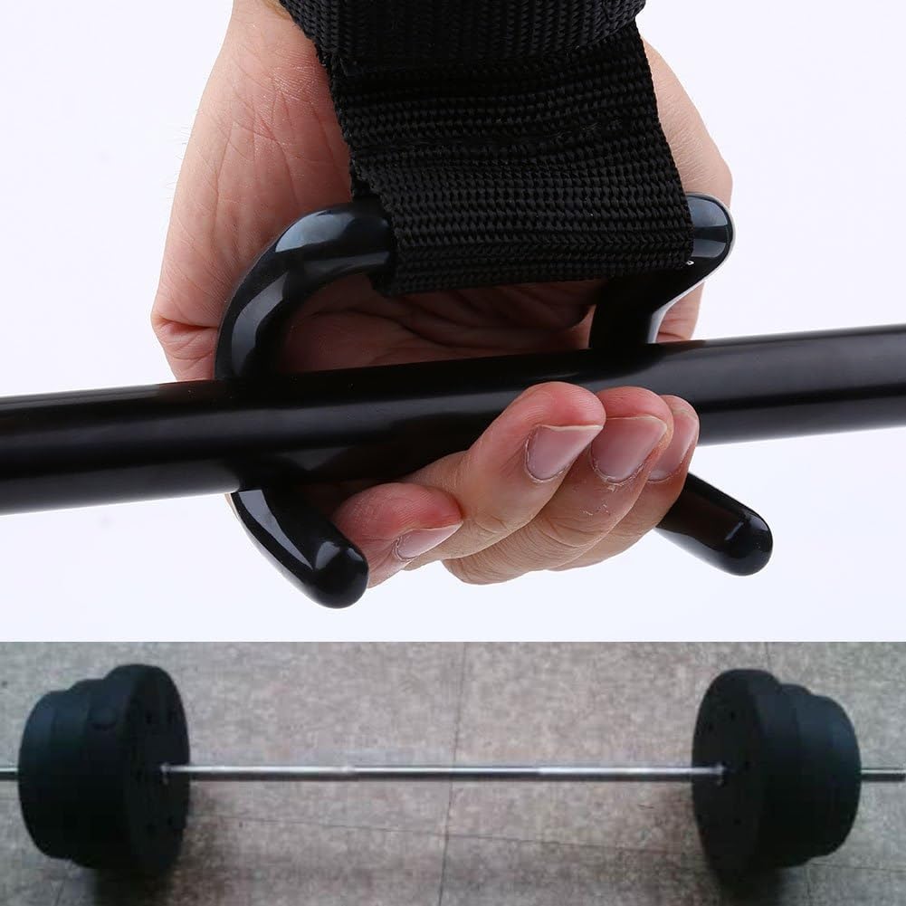 Heavy-Duty Weight Lifting Hooks – Dual Gear Grip, Adjustable Wrist Support, Men & Women