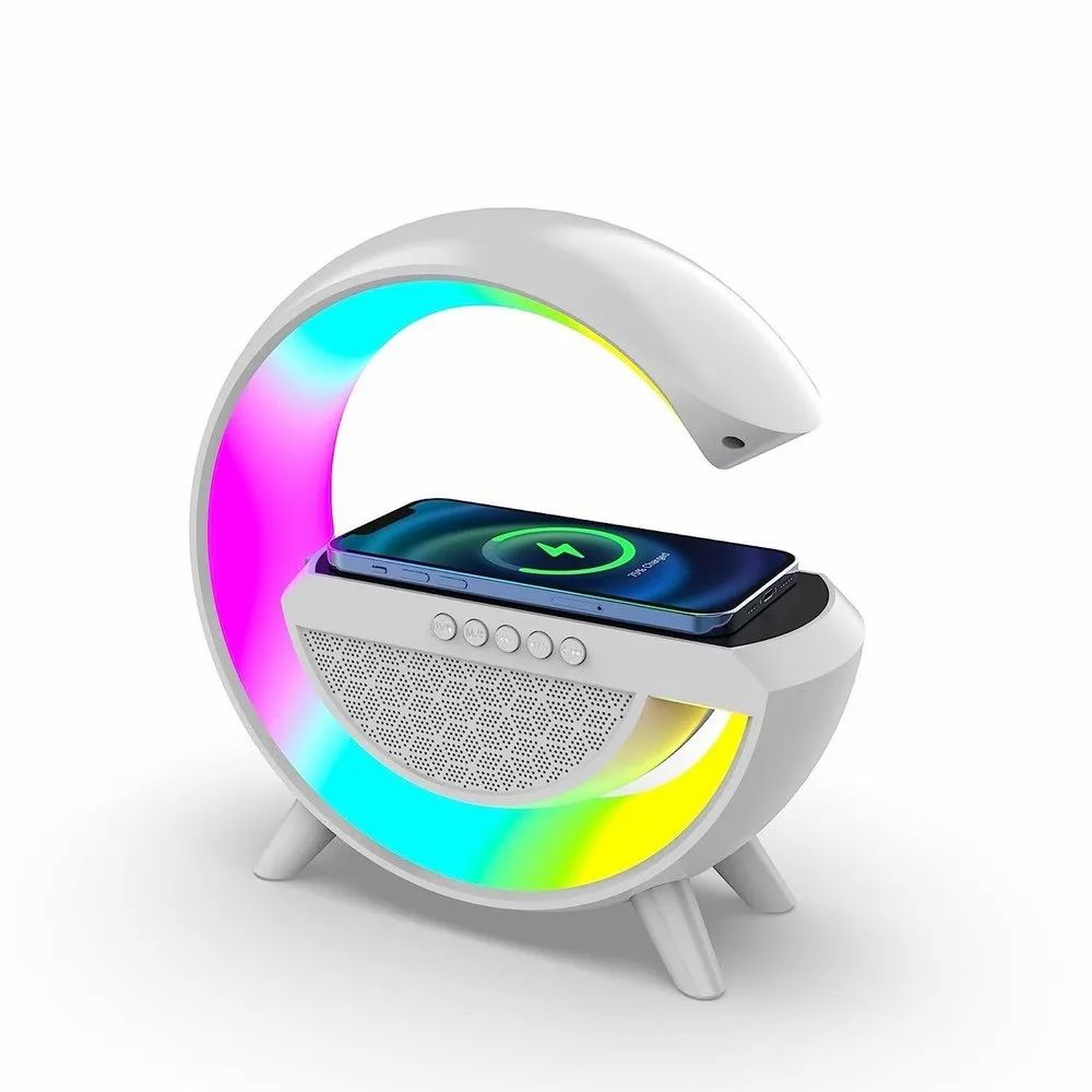 4-in-1 G-Lamp | Wireless Charger, Night Light, Bluetooth Speaker & Alarm Clock