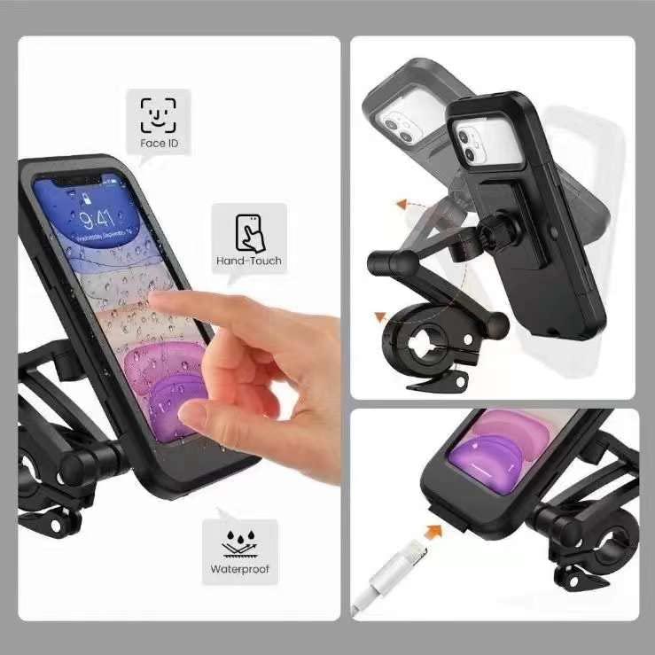Waterproof Mobile Phone Holder for Bike & Cycle – Touch-Friendly Pouch & 360° Rotation
