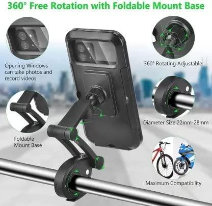 Waterproof Mobile Phone Holder for Bike & Cycle – Touch-Friendly Pouch & 360° Rotation