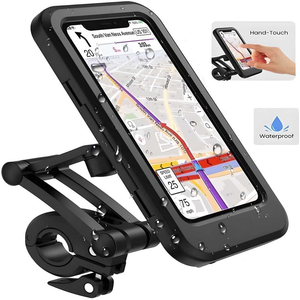 Waterproof Mobile Phone Holder for Bike & Cycle – Touch-Friendly Pouch & 360° Rotation