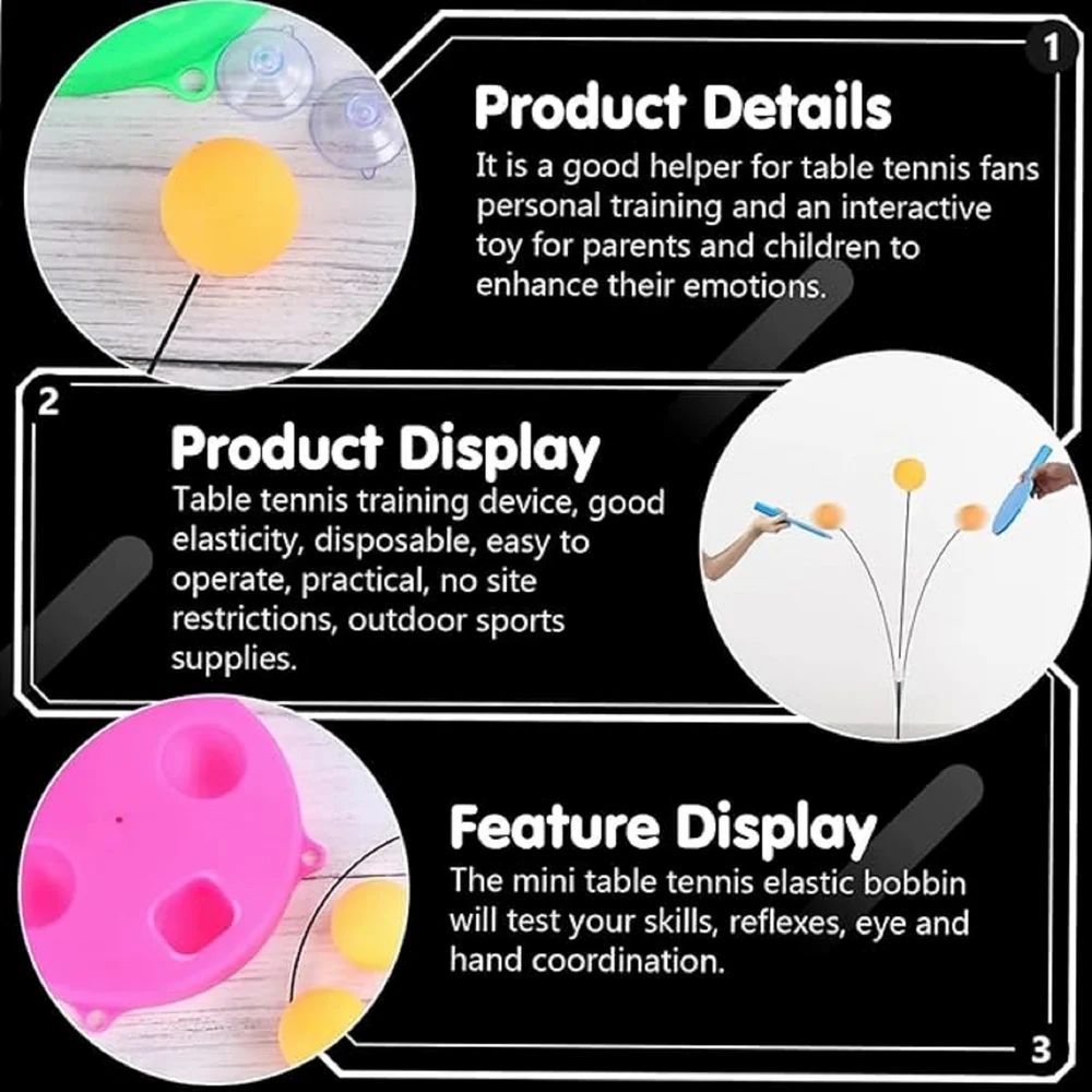 Table Tennis Self Training Indoor Game for Kids & Adults | Portable Ping Pong Trainer