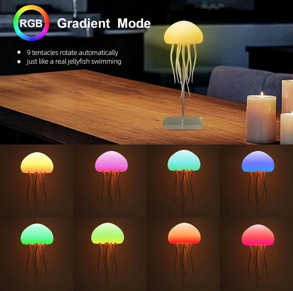 Floating Jellyfish RGB LED Night Lamp – Soothing Mood Light for Home, Kids, and Gifting