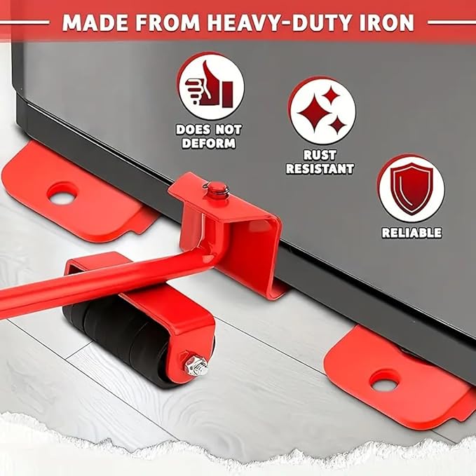 Furniture Lifter Mover Tool Set Heavy Duty Furniture Lifter Mover Tool Set, Furniture Moving Roller Wheel Set for Washing Machines,Fridge