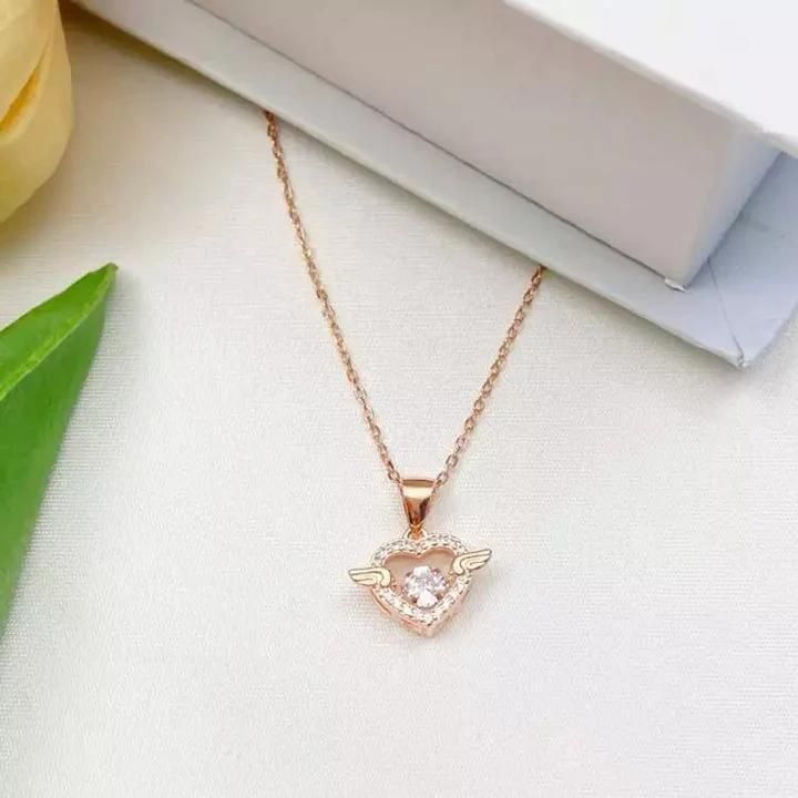 Heart With Wings Pendant Necklace for Women – Stylish & Symbolic Jewelry Gift