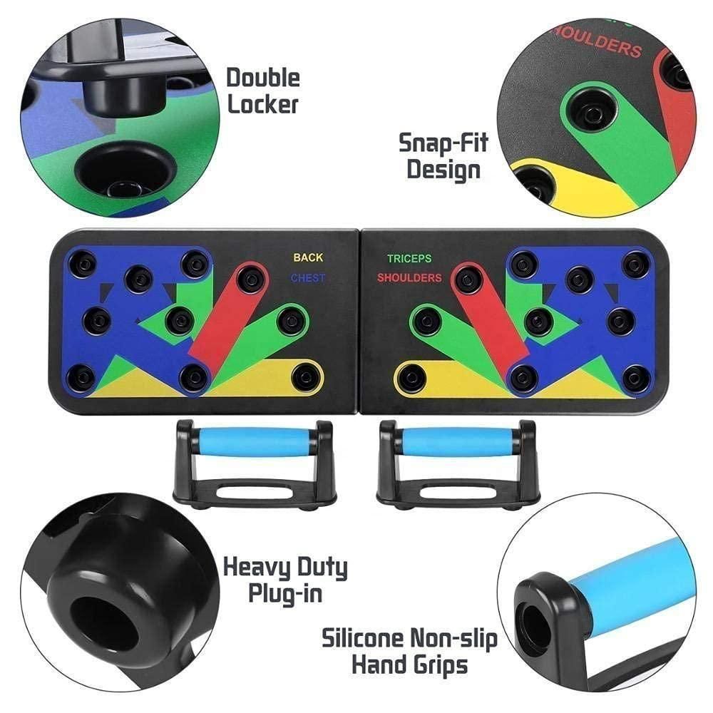 9‑in‑1 Foldable Push‑Up Board | Full Upper‑Body Workout at Home