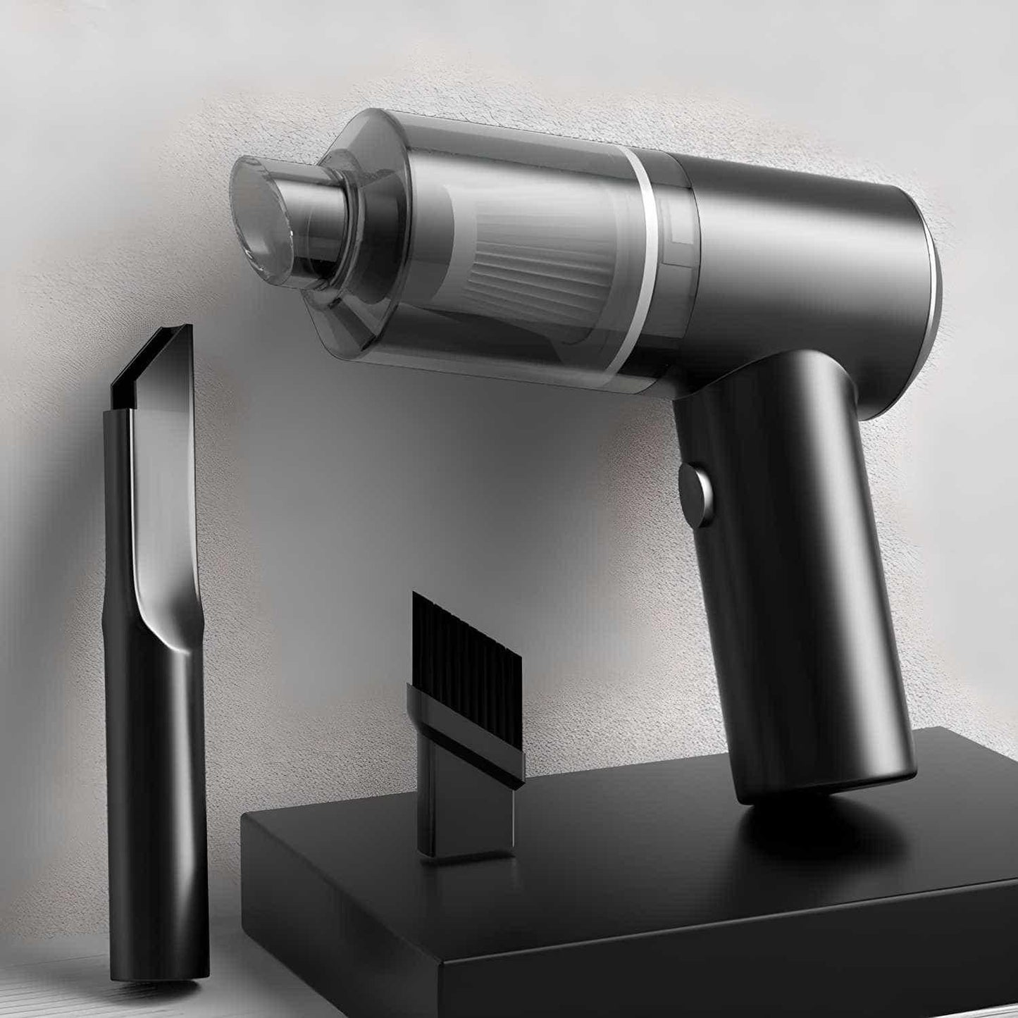 3-in-1 Portable Car Vacuum Cleaner with Inflator & Light – Rechargeable Mini Vacuum for Car & Home