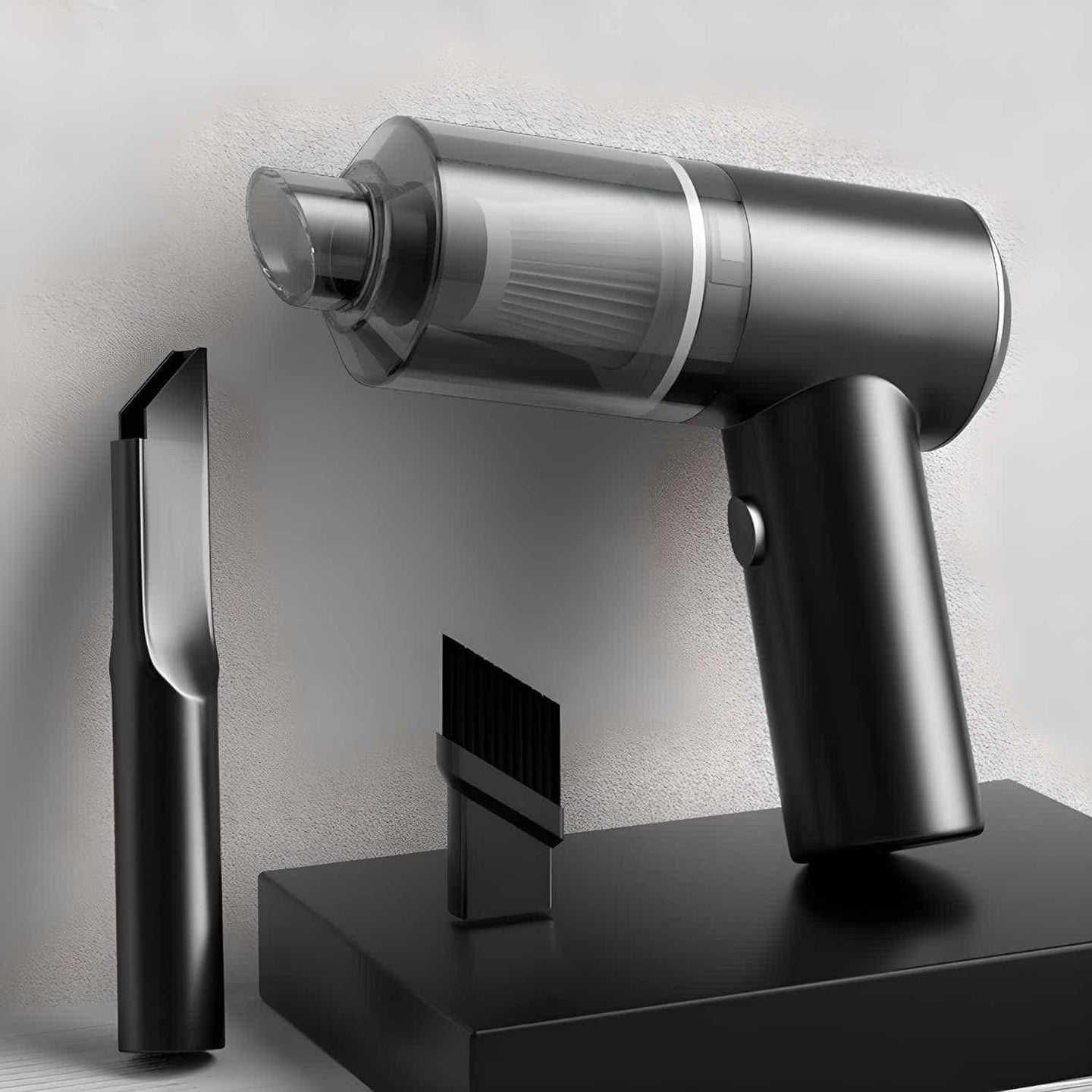 3-in-1 Portable Car Vacuum Cleaner with Inflator & Light – Rechargeable Mini Vacuum for Car & Home