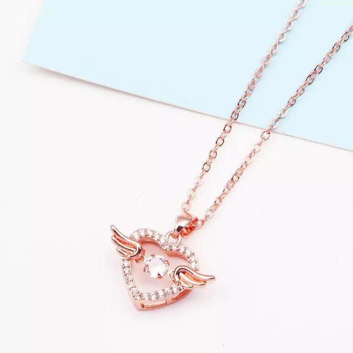 Heart With Wings Pendant Necklace for Women – Stylish & Symbolic Jewelry Gift