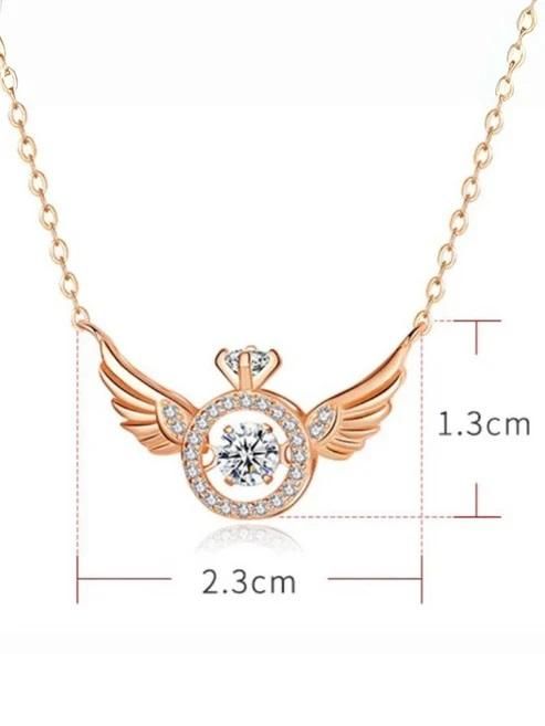 Rose Gold Angel Wings Pendant Chain – A Symbol of Elegance & Protection