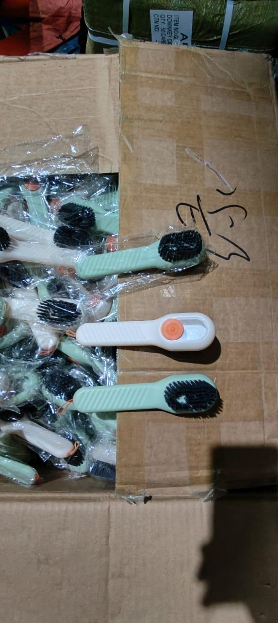 Soap Dispensing Shoe Brush with Handle – Effortless Scrubbing & Cleaning(Pack of 2)