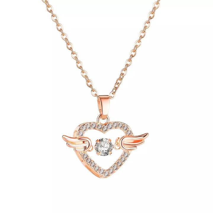 Heart With Wings Pendant Necklace for Women – Stylish & Symbolic Jewelry Gift