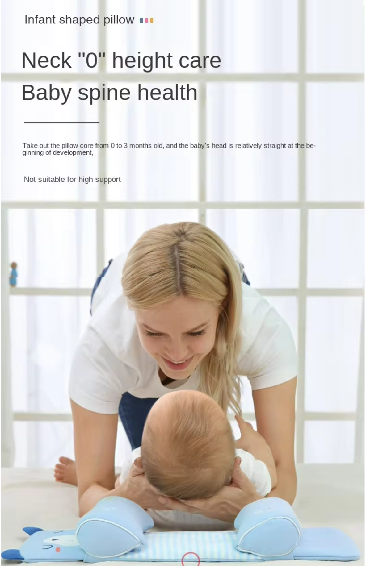 Newborn Baby Head Shaping Pillow – Prevent Flat Head | Soft & Breathable