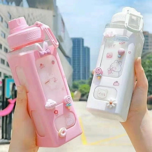 Kawaii Cartoon Water Bottle – Cute Portable Bottle for Kids & Adults