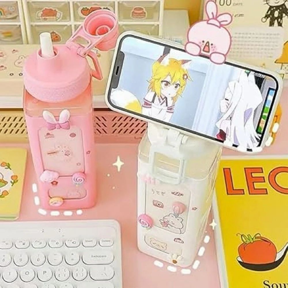 Kawaii Cartoon Water Bottle – Cute Portable Bottle for Kids & Adults