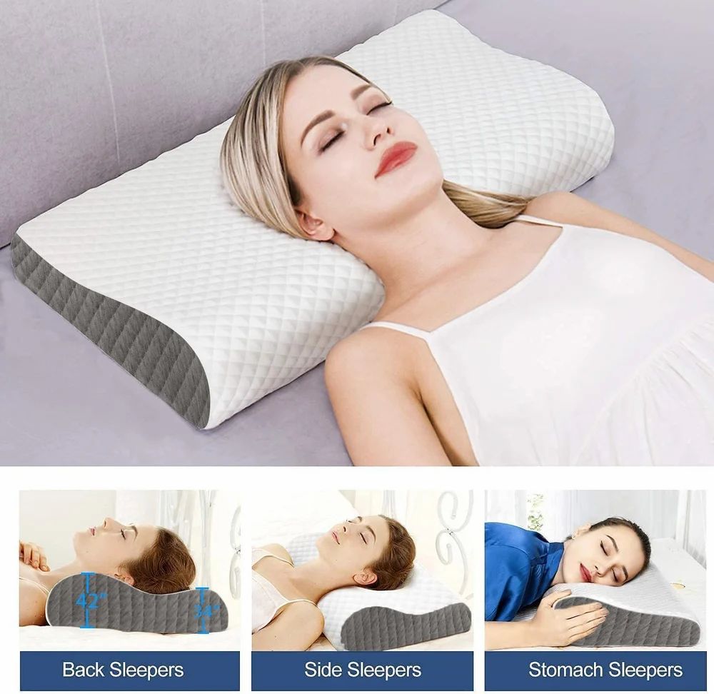 Ergonomic Memory Foam Pillow for Neck & Back Support