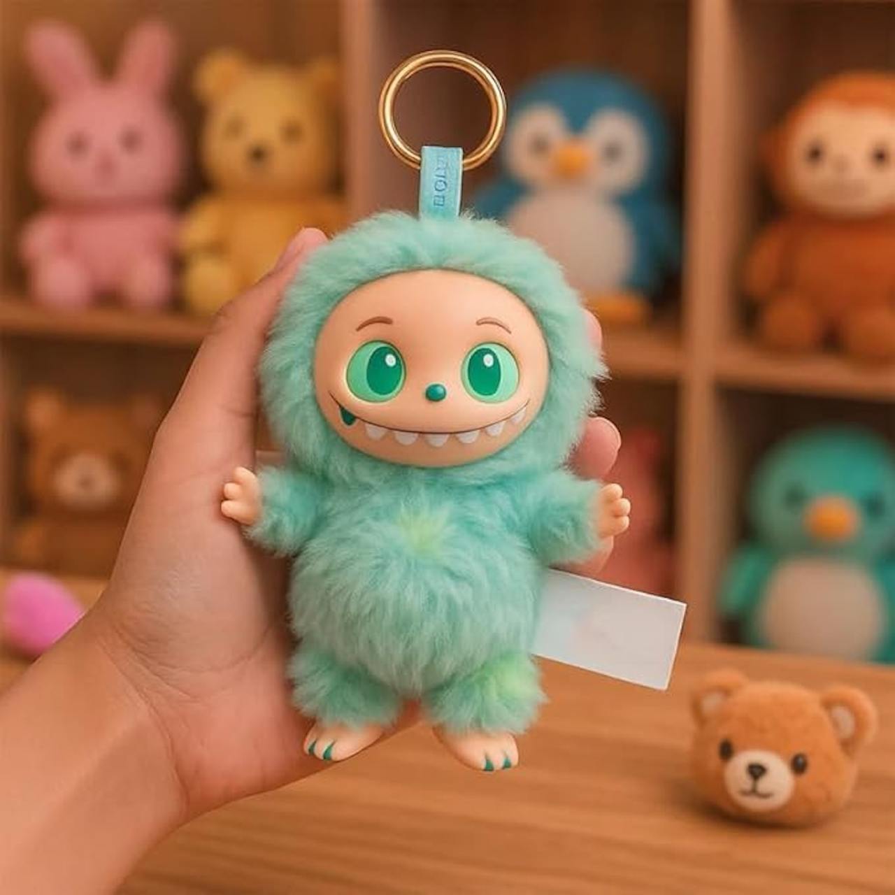 Labubu Plush Doll | Soft Collectible Toy Keychain | Random Design Cartoon Figure