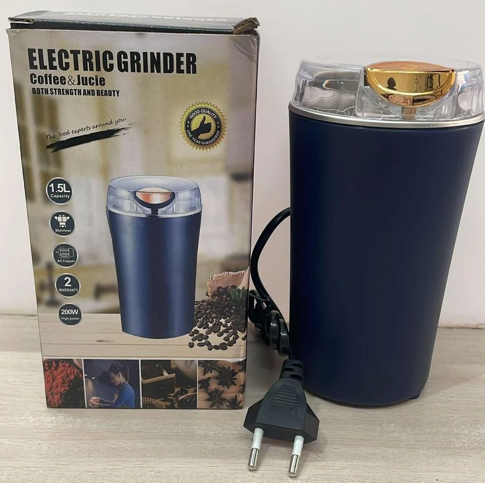Portable Electric Coffee & Spice Grinder – Stainless Steel, USB Rechargeable