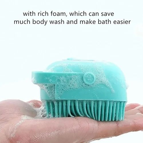 Silicone Refillable Shower Brush with Soap Dispenser – 2-in-1 Body Scrubber for Bathing & Massage