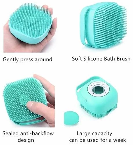 Silicone Refillable Shower Brush with Soap Dispenser – 2-in-1 Body Scrubber for Bathing & Massage