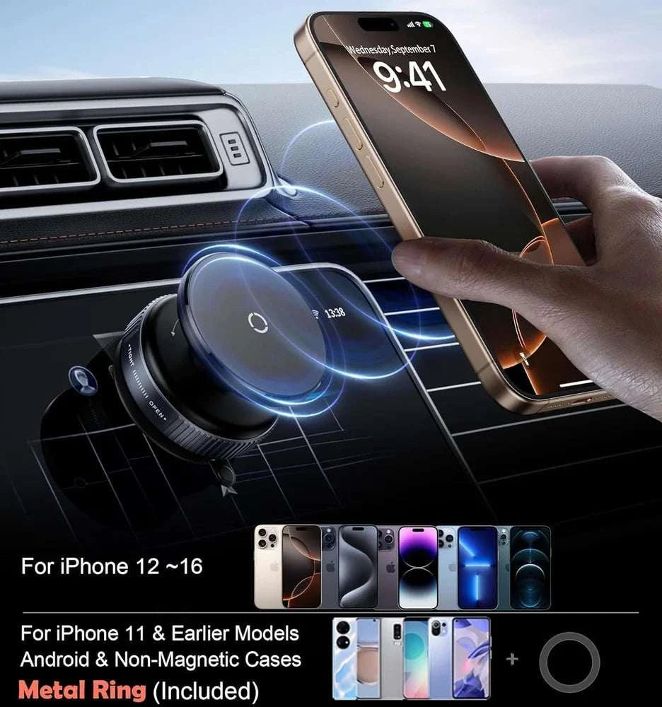 Magnetic Phone Holder – Multi-Surface, 360° Swivel, Easy Portable Mount